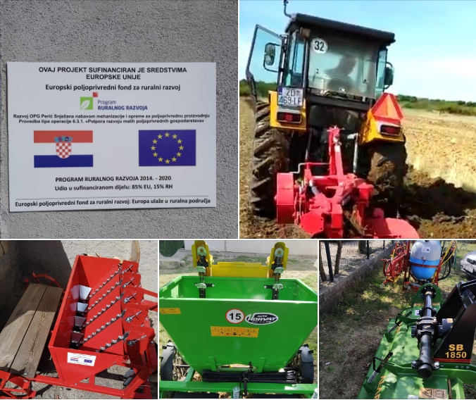 OPG Perić Snježana: Projekt nabave poljoprivredne mehanizacije i opreme proveden od 2018. do 2021.godine